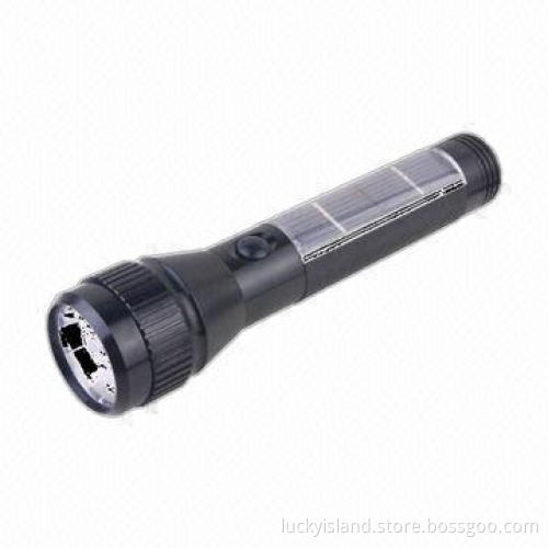 LED Flashlight, Lastest Solar Powered 10 White Super Bright with Electric Circuit Protection